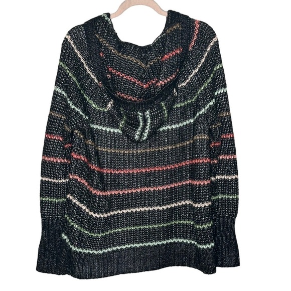 Torrid Chunky Pullover Hooded Striped Raglan Sweater - Picture 6 of 13